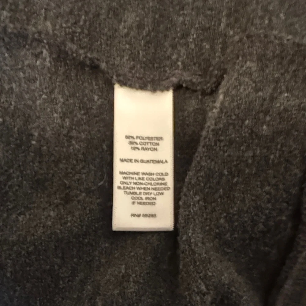 Express Dark Gray Hooded Zip-Up Sweater